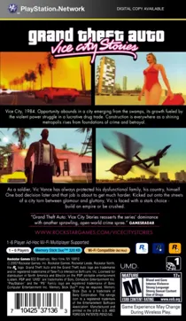 Grand Theft Auto - Vice City Stories (EU) box cover back